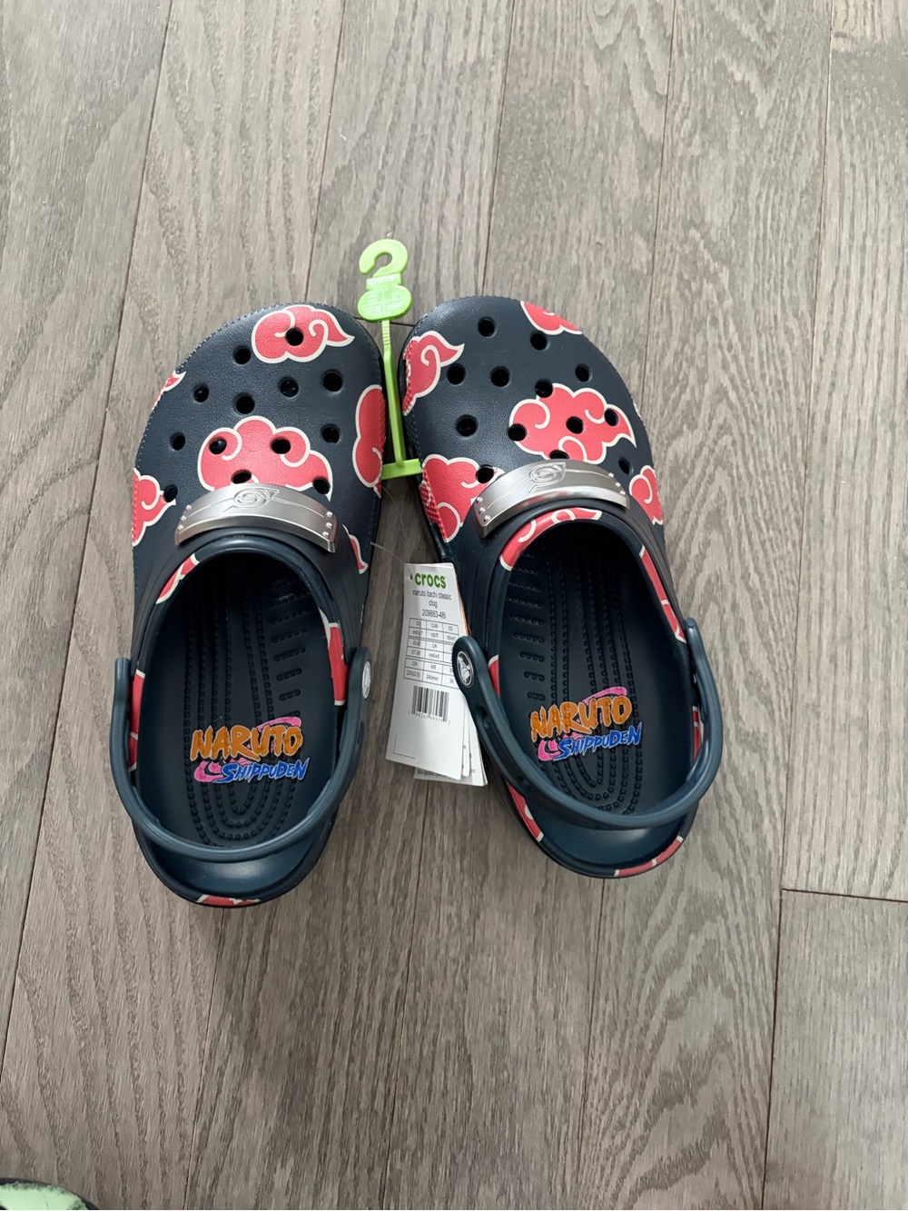 CROCS Kids Naruto Shippuden Navy with Red Akatsuki Clogs 209883-48I